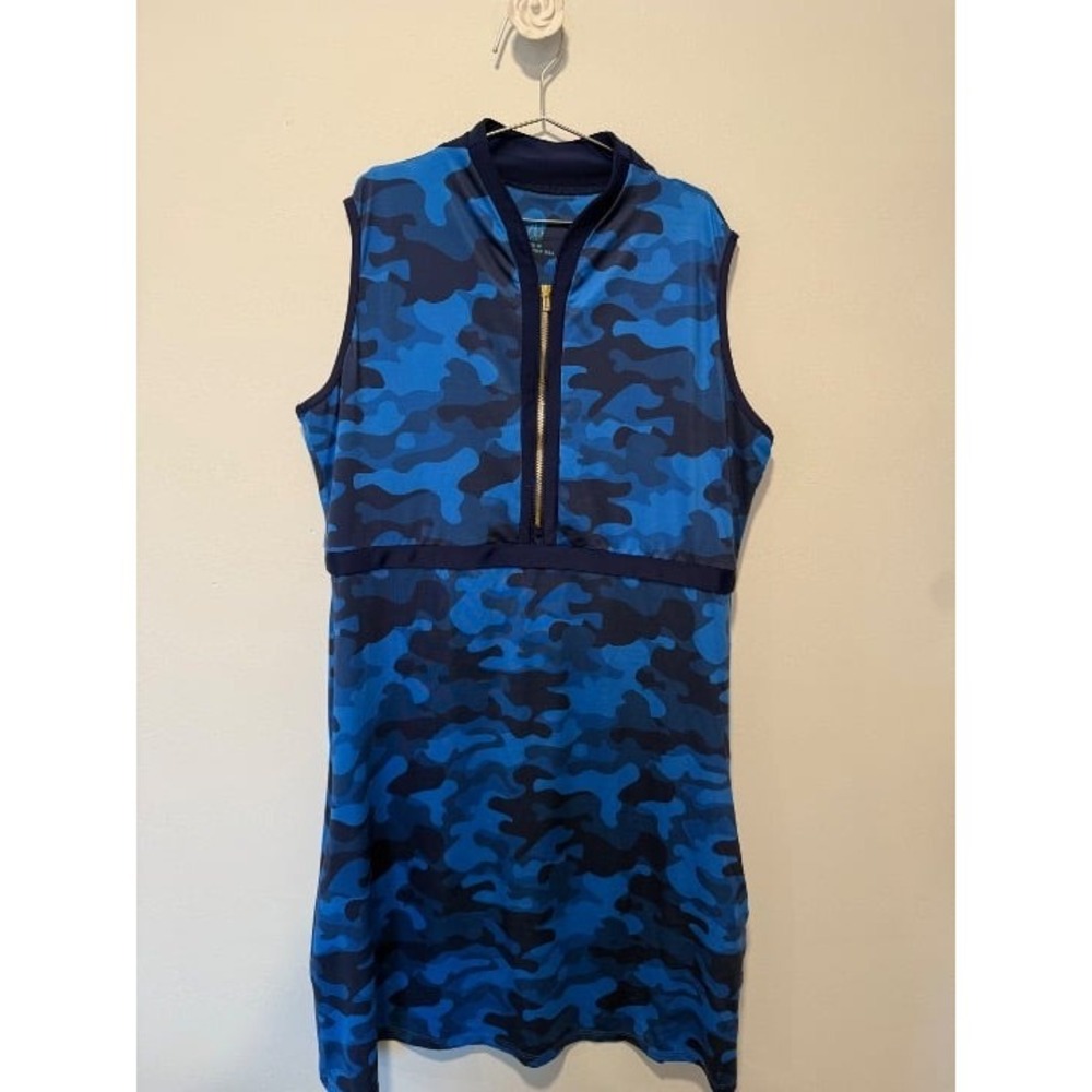 AB Sport Allie Burk Sport Camo Dress Blue M EEUC
